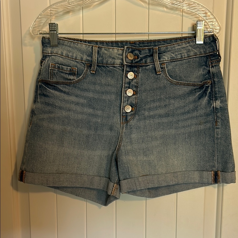 Old Navy Blue Jean Shorts Mid-Rise Cuffed